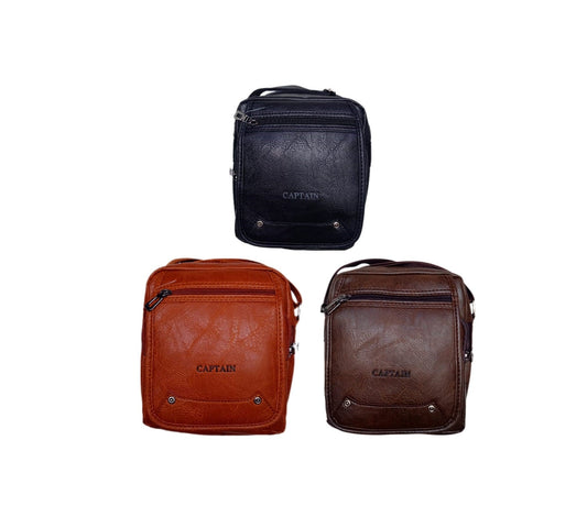 “Compact Genuine Leather Crossbody Bag – Lightweight, Stylish & Organized”